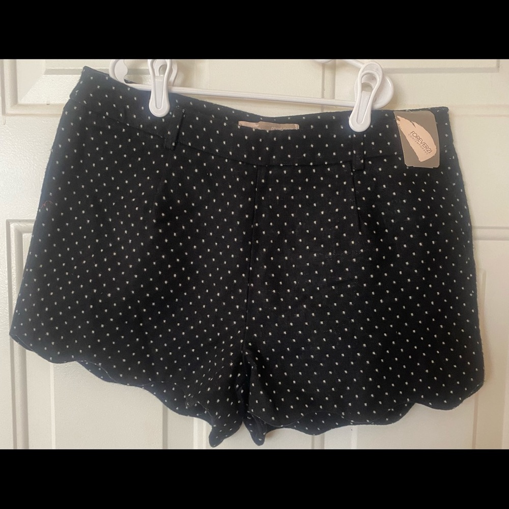 Forever 21 black/white polka dot shorts